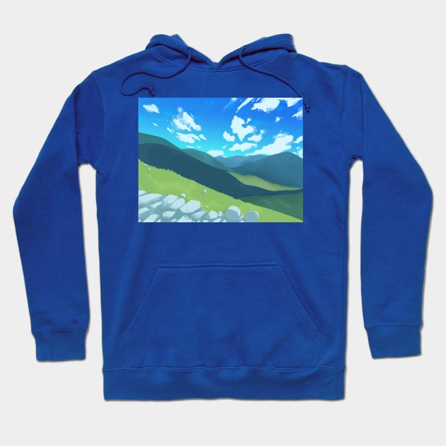 Blue Sky Ben Nevis Munro Mountain Hoodie by gusniac